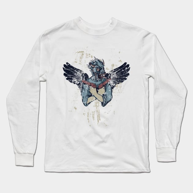 Two Guns Angel Long Sleeve T-Shirt by inkExtreme